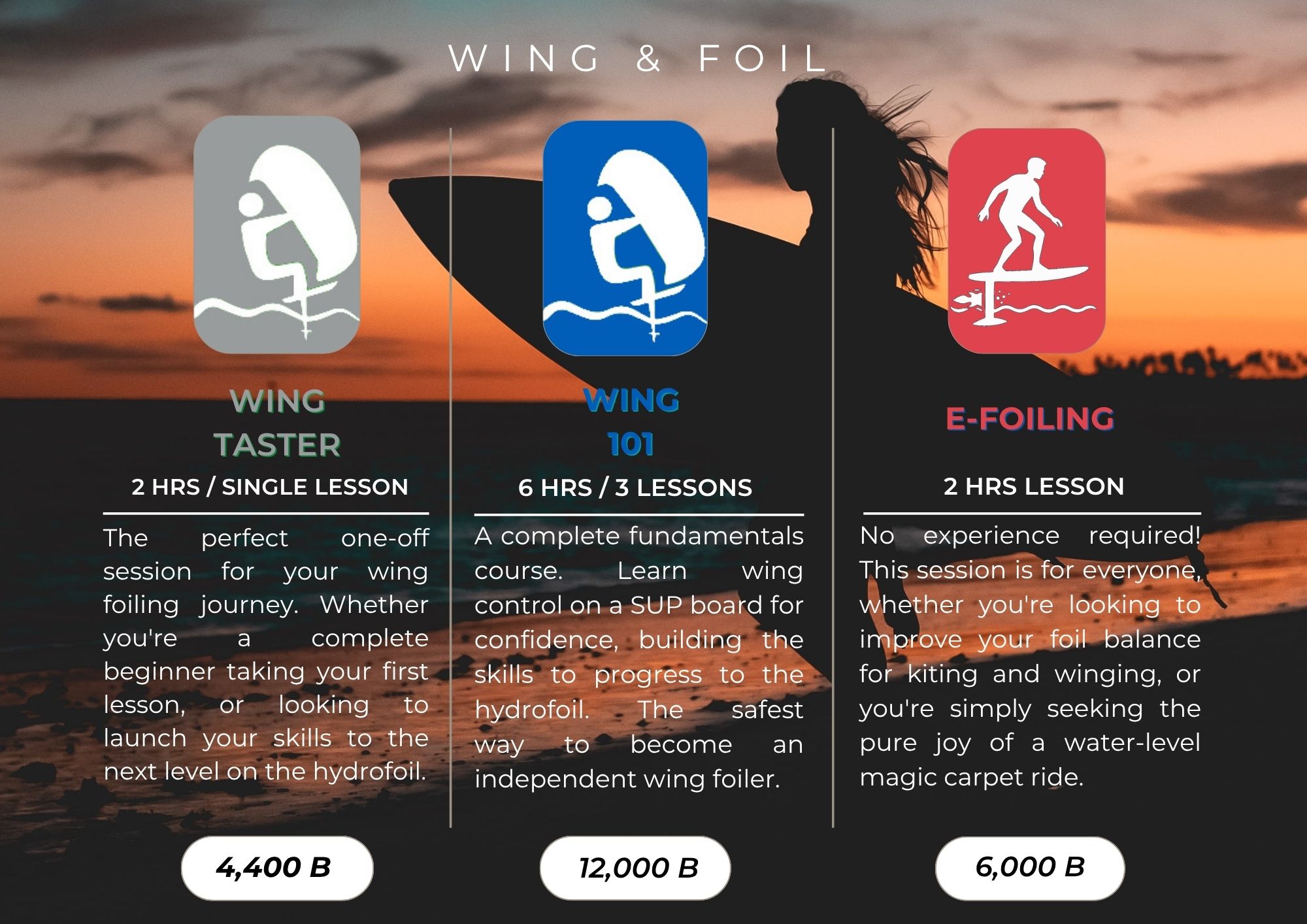 Seven Seas Kite Surfing Koh Samui - Wing and e-Foil packages